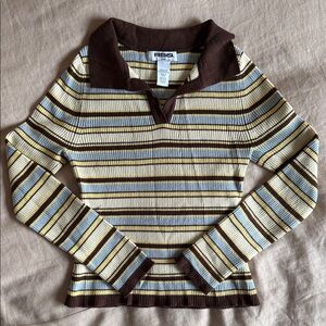 RSQ Multicolor Striped Knit Top